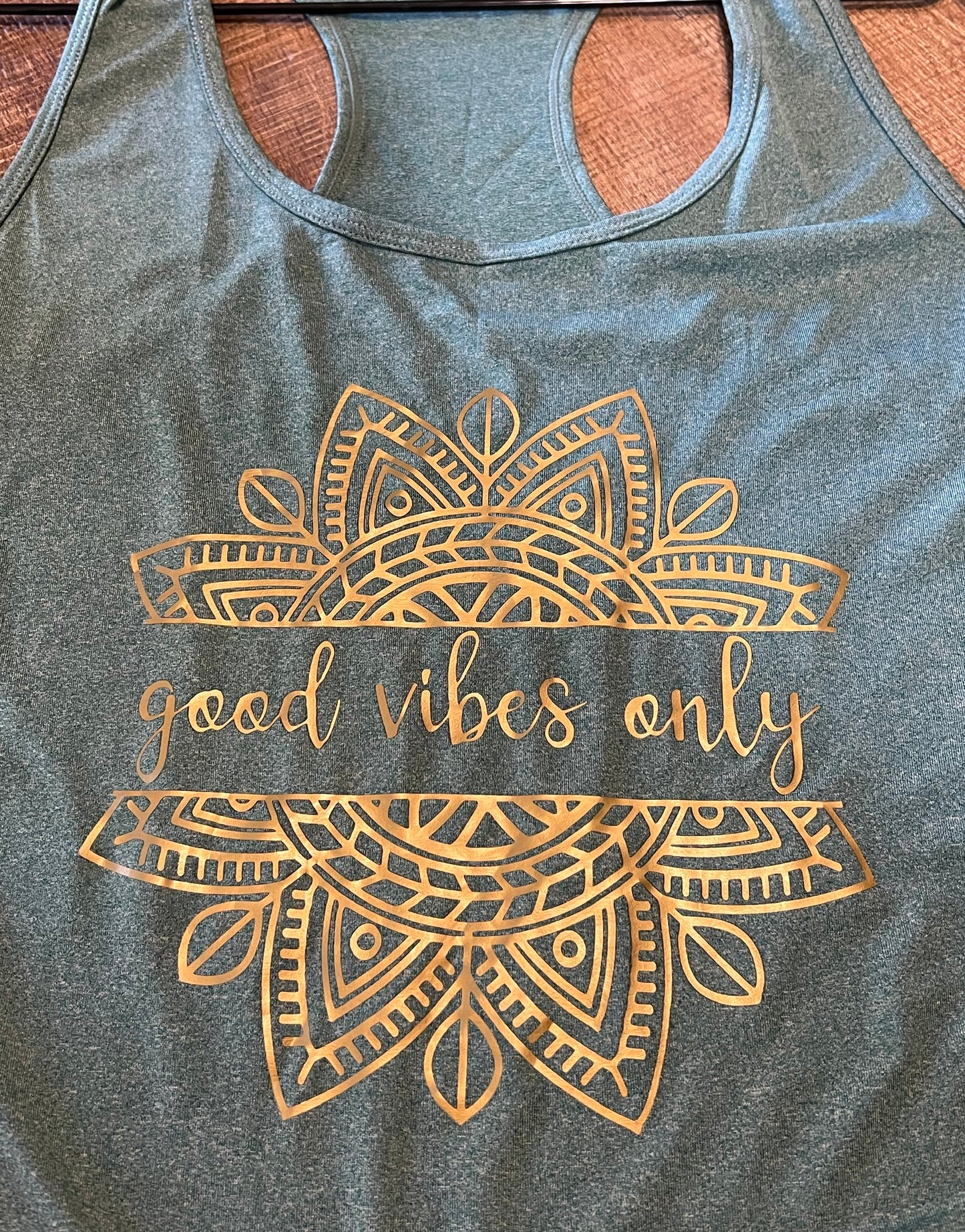 Green “Good Vibes Only” Tank