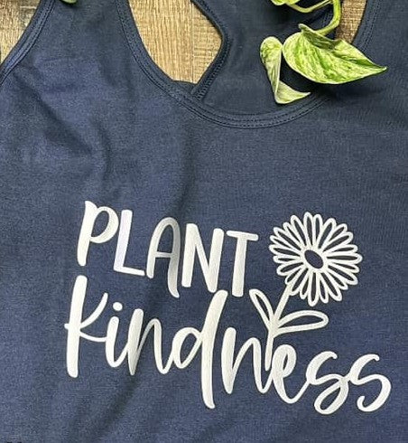 Dark Blue "Plant Kindness" Tank